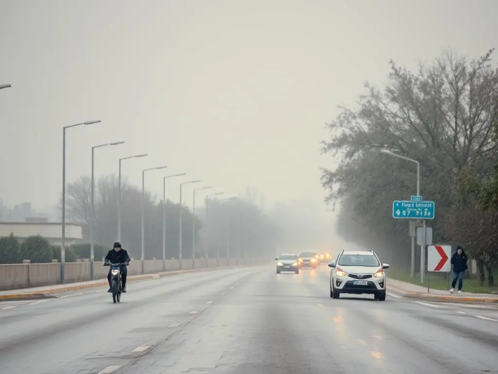 A Estrada afronta un sábado nuboso y fresco con alta probabilidad de chubascos
