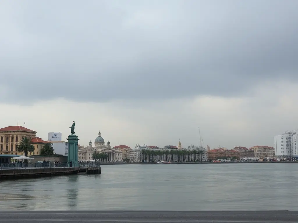 A Guarda: día mayormente cubierto con lloviznas débiles y viento del noroeste este sábado, 14 de marzo