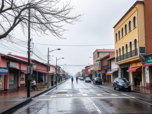 A Cañiza afronta un sábado frío e húmido con ceos cubertos, chuvias dispersas e vento do oeste