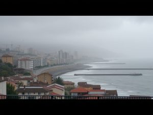 O tempo en Guitiriz: día nublado con chuvias débiles e vento precipitado para este sábado 14 de marzo de 2026