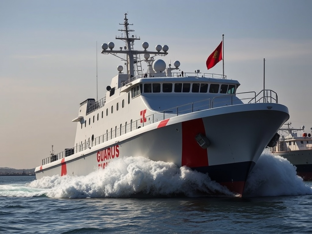 El 'Duque de Ahumada', el mayor buque de la Guardia Civil, hace escala en Avilés