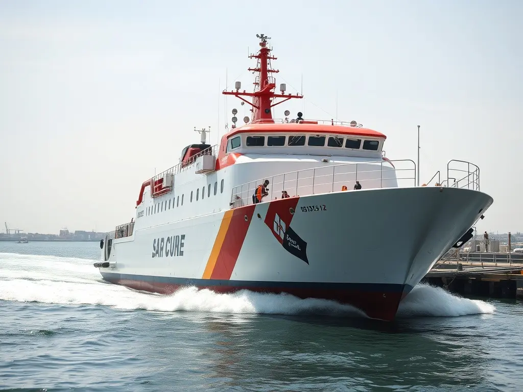 El "Duque de Ahumada", el mayor buque de la Guardia Civil, hace escala en Avilés