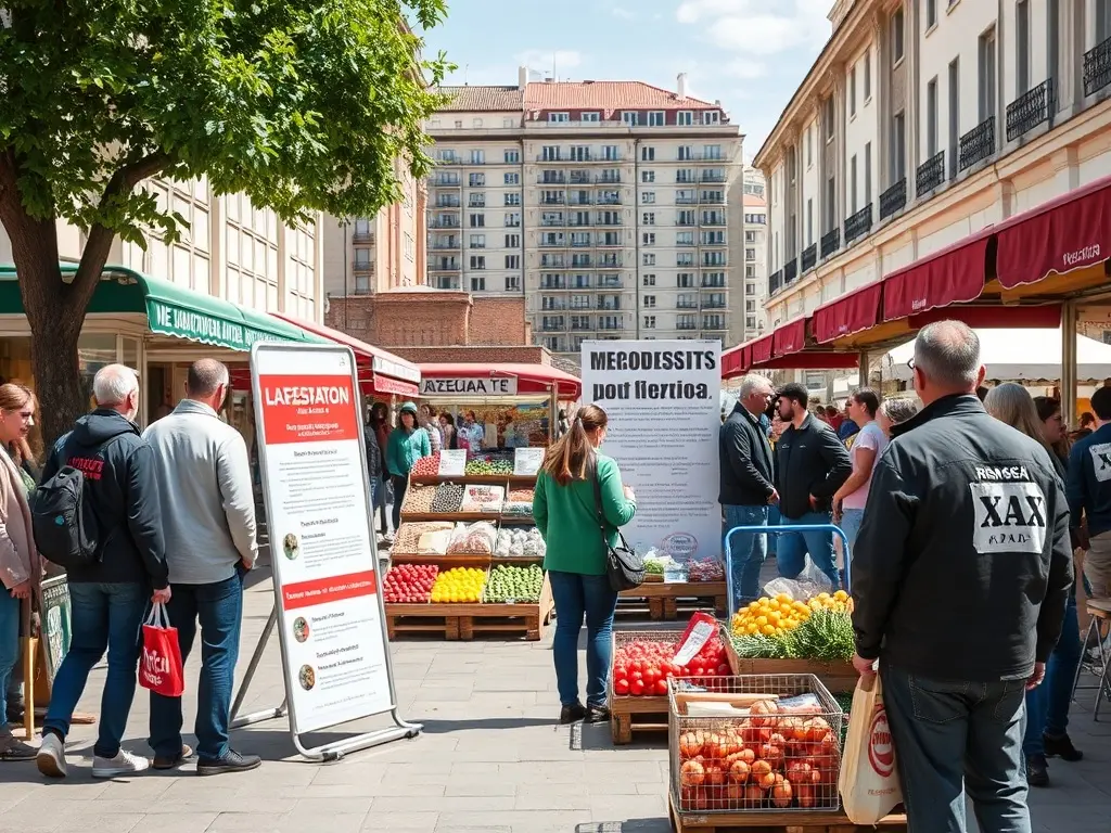 A Xunta instala puntos informativos nos mercados para explicar os dereitos do consumidor e leva un a O Calvario (Vigo)