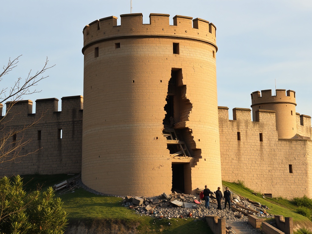Derrúmbase unha torre do castelo de Escalona (Toledo) sen causar feridos.