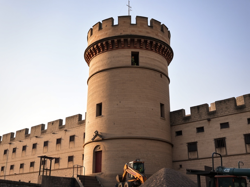 Derrúbase a torre Albarrana do castelo de Escalona, símbolo histórico de Toledo.