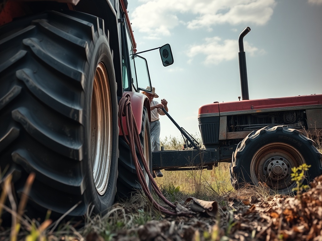 Un octoxenario queda atrapado baixo o seu tractor en Ponte Fechas, en Celanova