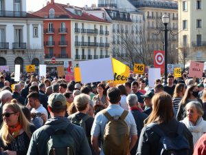 Un centenar de personas se concentra en As Conchiñas para reclamar más vivienda social