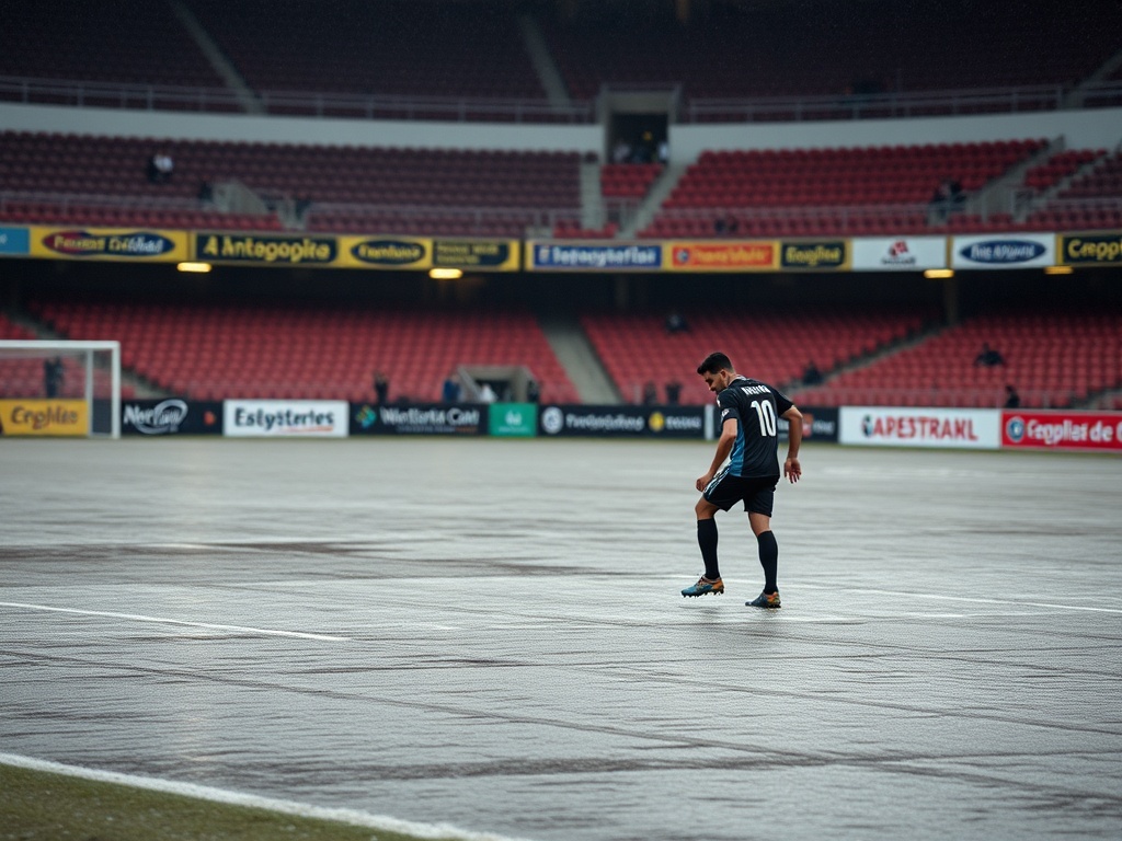 Suspendido o Arenas–Pontevedra en Fadura tras inundarse o terreo e aparecer ata catro patos sobre o céspede