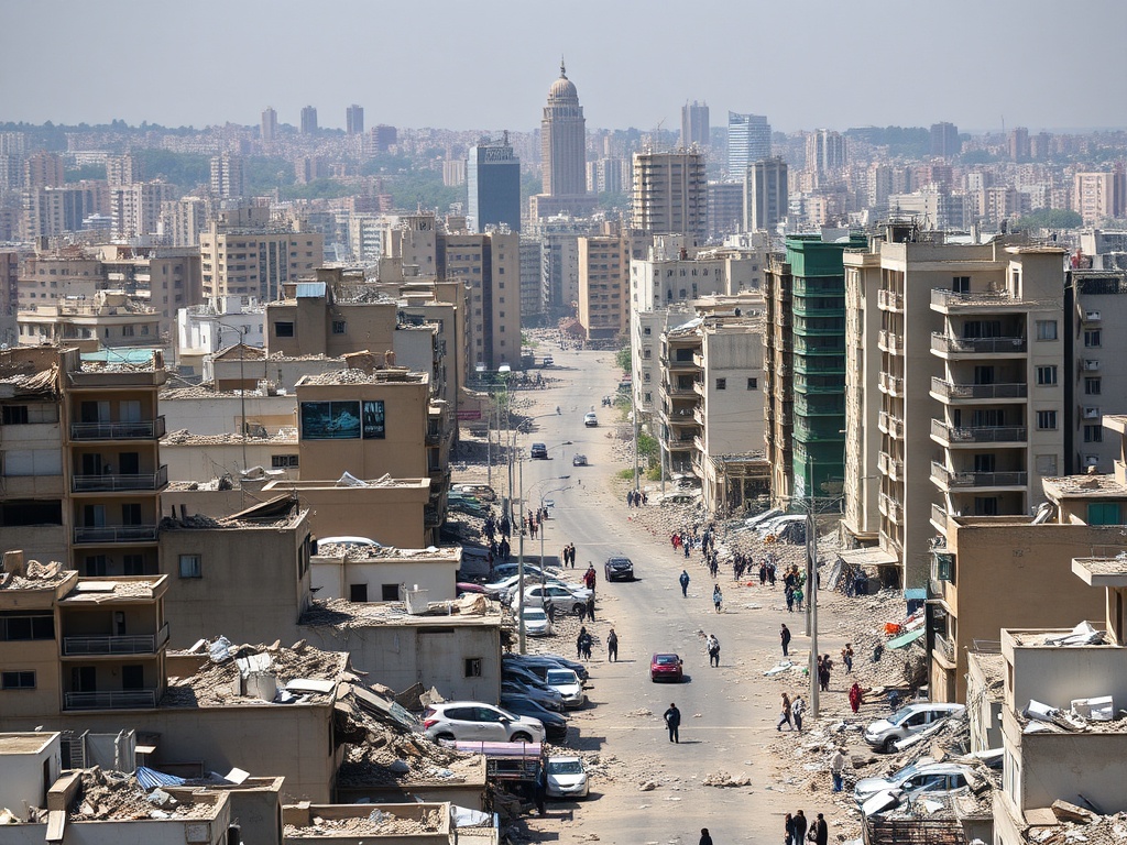 Beirut devastada tras case dúas semanas de bombardeos israelís