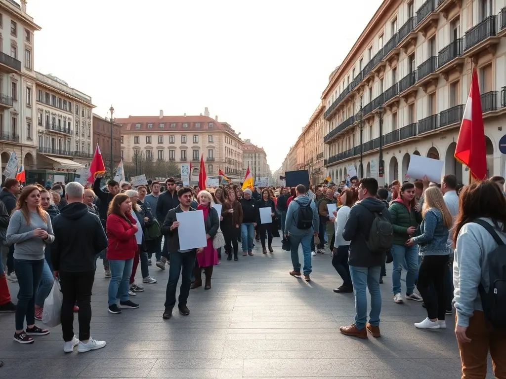 Vecinos y colectivos se concentran en A Coruña para exigir medidas contra la crisis de la vivienda