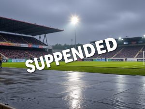 Suspendido el Arenas–Pontevedra en Fadura por la inundación; el Pontevedra propuso jugar el domingo y su petición fue re