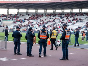 Así se organiza o dispositivo policial en Balaídos para un partido de risco