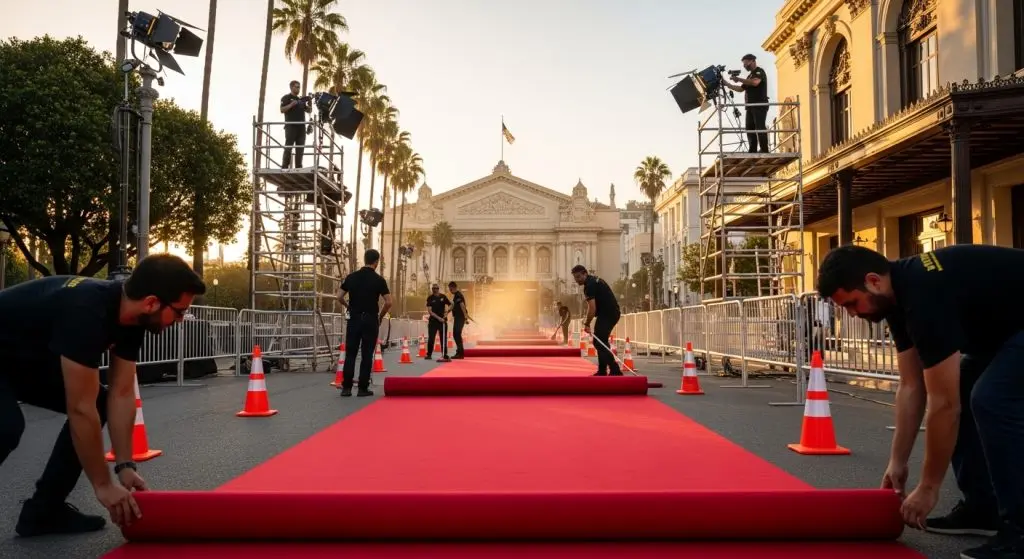 La alfombra roja se prepara en Los Ángeles para la 98ª gala de los premios Oscar