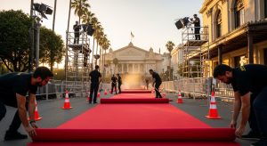 La alfombra roja se prepara en Los Ángeles para la 98ª gala de los premios Oscar