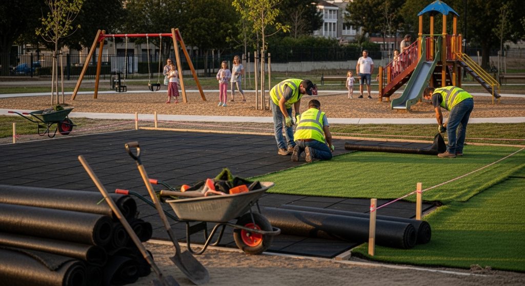 Figueiroa (A Estrada) ampliará su parque infantil y sumará 60 metros cuadrados de juego