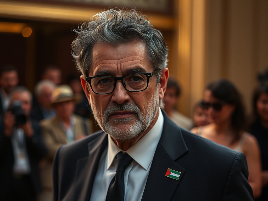 Oliver Laxe llega a los Oscar con un pin de Palestina: "Hay que sostener el dolor de todo el mundo"