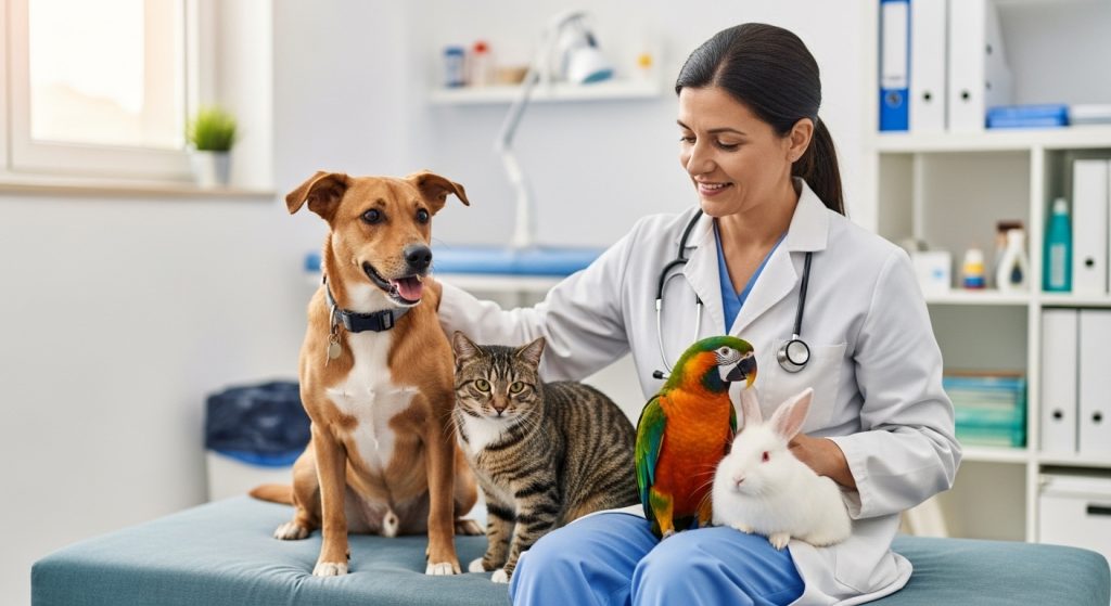 O veterinario coruñés que senta a cans, gatos, papagaios ou coellos no seu diván particular
