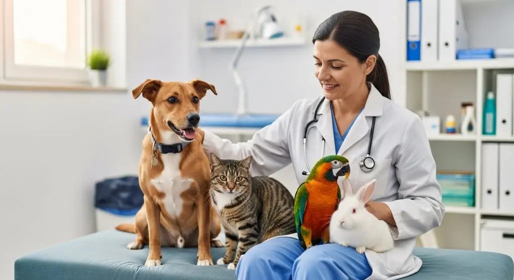O veterinario coruñés que senta a cans, gatos, papagaios ou coellos no seu diván particular