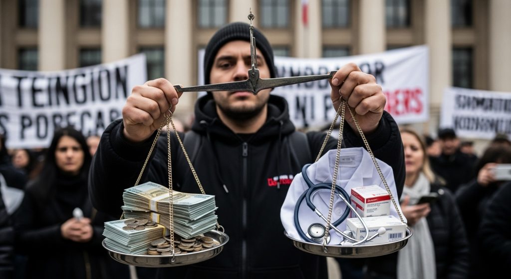 La balanza del dinero y la defensa de la sanidad pública