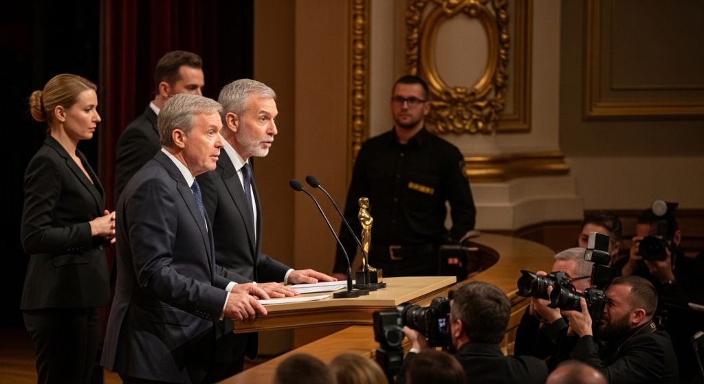 A gala dos Oscar interrompe en directo o discurso dos autores de 'Golden'