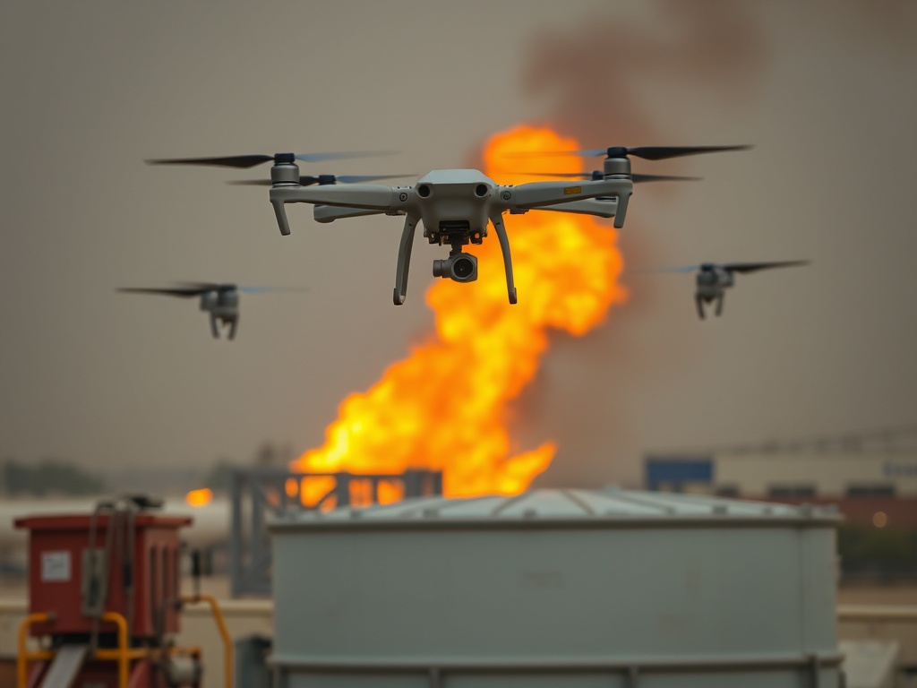 Un ataque con drons provoca un incendio xunto ao aeroporto de Dubái