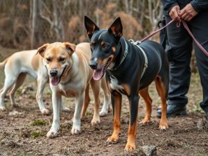 Retiran 22 perros de caza a un vecino de Meira tras hallarlos enjaulados y desnutridos