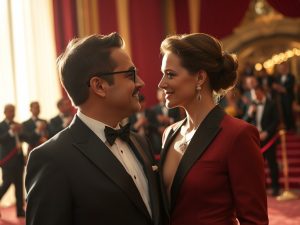 Adolfo Domínguez viste a Óliver Laxe en la alfombra roja de los Oscar