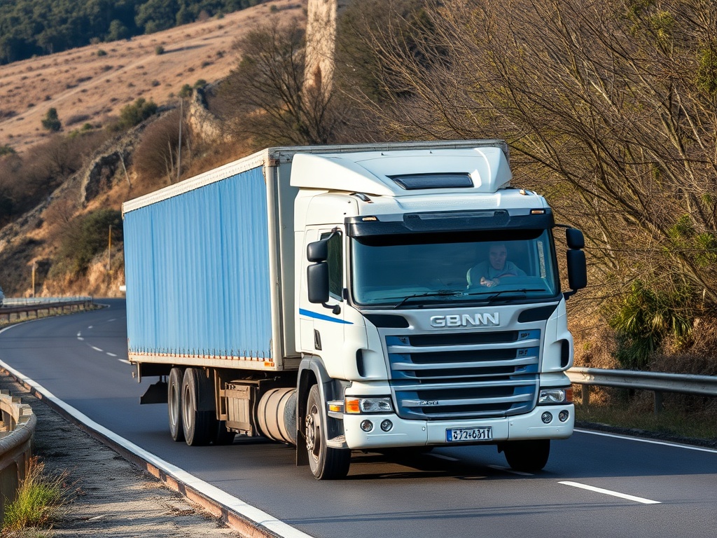 Un camionero resulta herido tras volcar y bloquear la LU-P-1611 en Pol