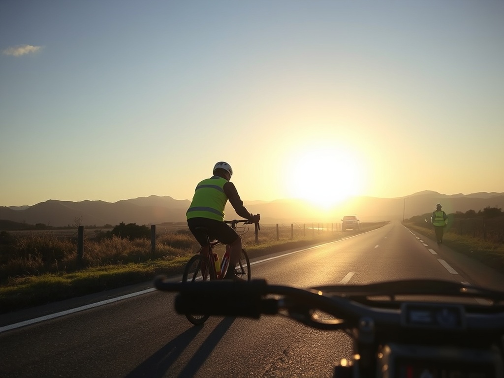 Herido un ciclista tras ser arrollado por un vehículo en la N-VI a su paso por Guísamo