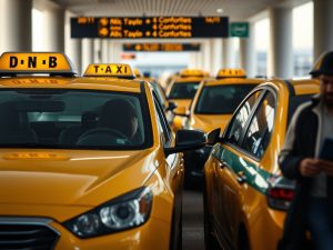Os taxistas de A Coruña comezan a recoller pasaxeiros na parada do aeroporto de Alvedro tras un acordo municipal