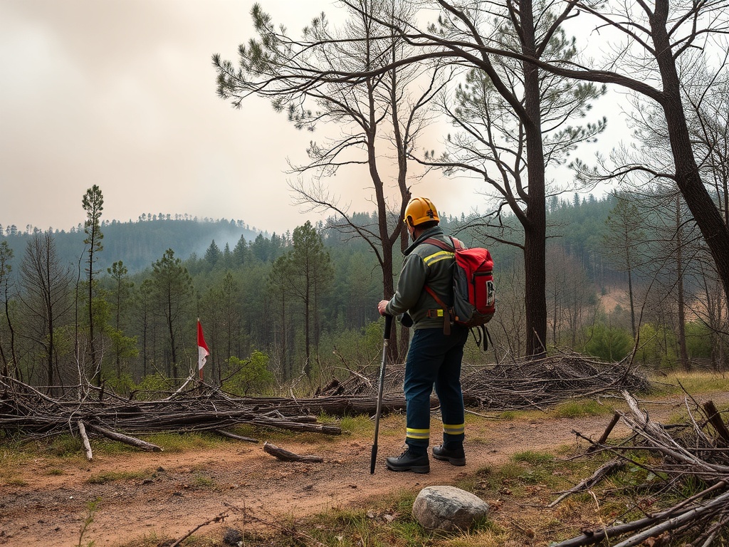 Hai un incendio forestal activo en Muíños (Ourense) dentro do Parque Natural de la Baja Limia-Sierra del Xurés