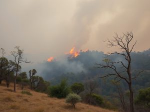 Incendio activo en el Parque Natural da Baixa Limia-Serra do Xurés afecta a unas 4 hectáreas en Muíños