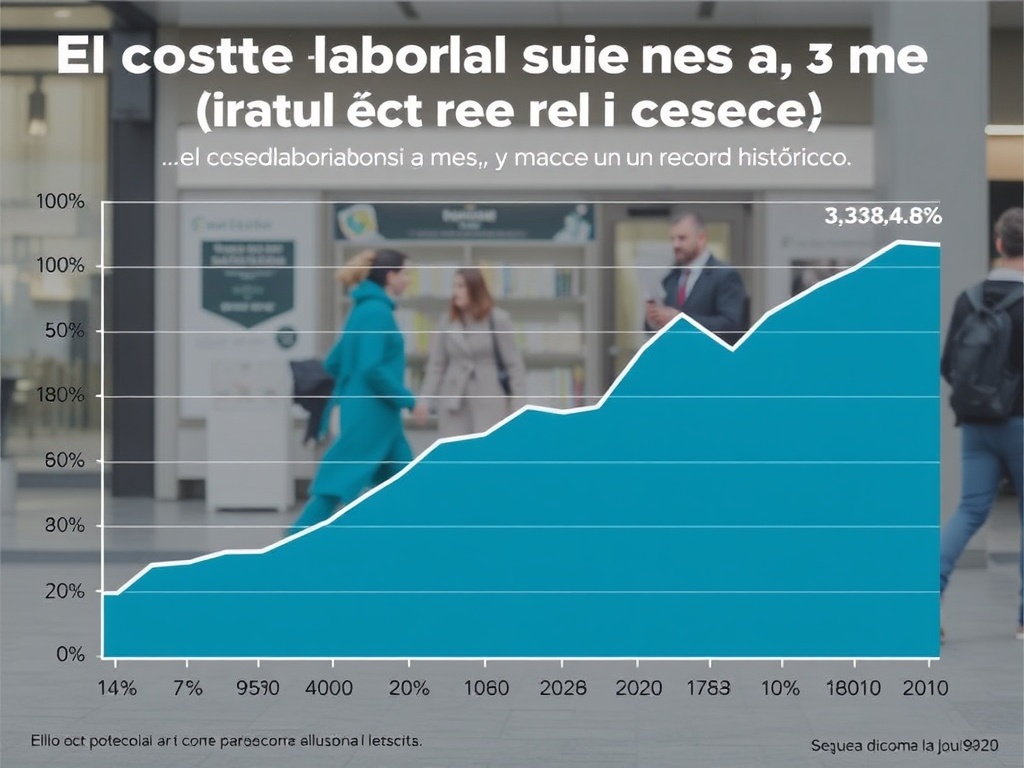 Gráfico | El coste laboral sube un 3,8 % y marca un récord histórico