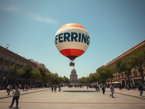 Percance en el Pazo de Feiras: vuelca un globo aerostático con la presidenta de la Diputación y el conselleiro a bordo