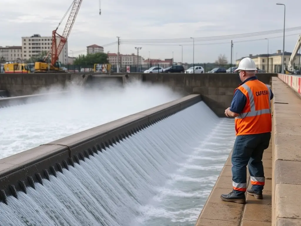 As obras do saneamento de Vilagarcía entran na súa recta final.