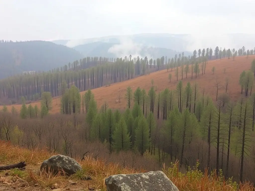 Organizada la reforestación de una zona de Quiroga afectada por el fuego
