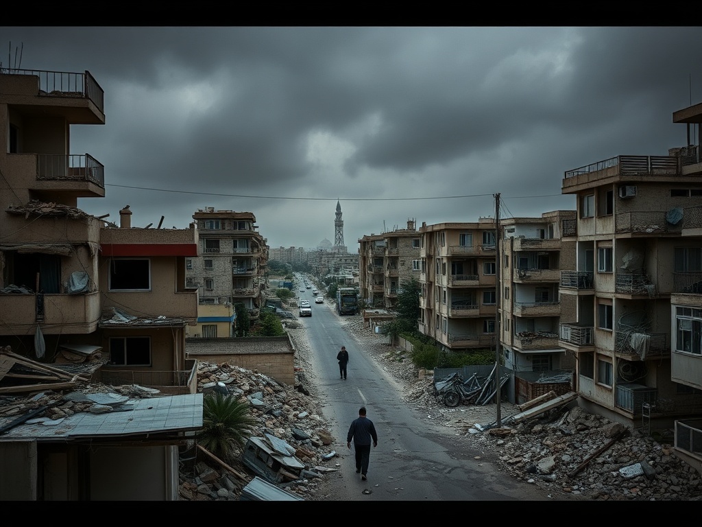 Os ataques israelís continúan causando destrozos nos suburbios do sur de Beirut