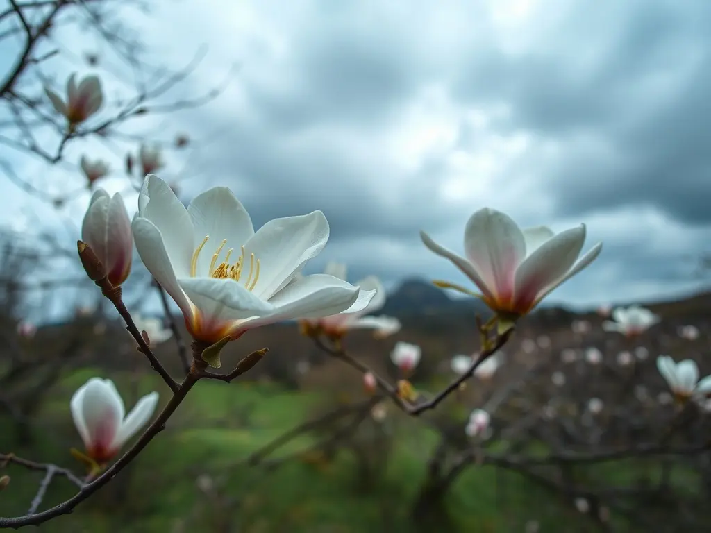 Las magnolias adelantan la primavera en el Parque de Castrelos