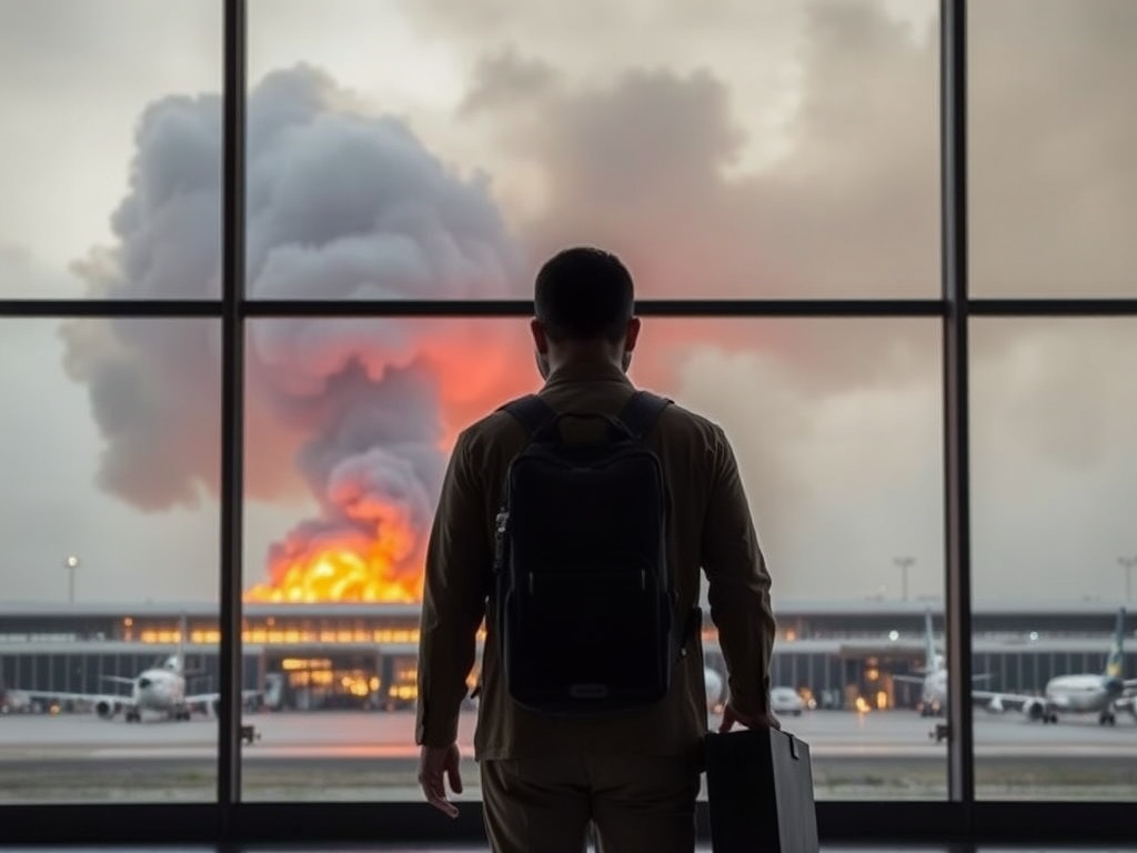 O aeroporto internacional Mehrabad de Teherán sofre un incendio tras ataques israelís