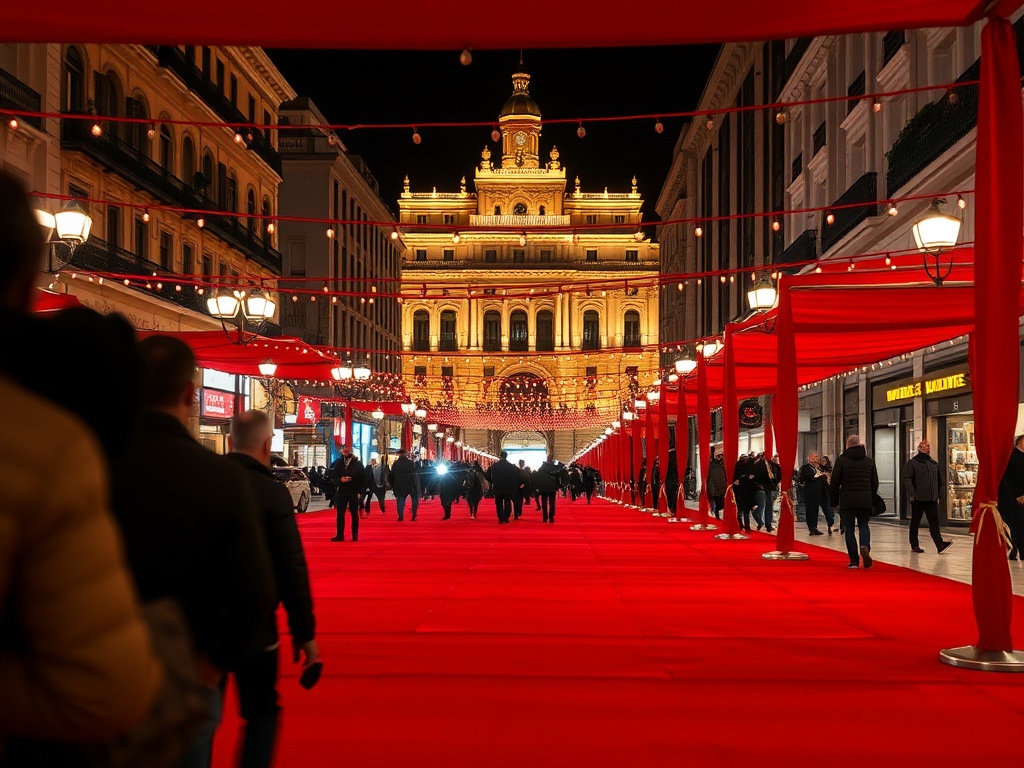 Málaga desprega a súa alfombra vermella para a primeira de moitas noites