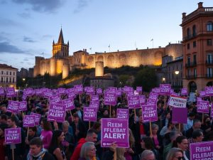 8M: cientos de personas gritan la alerta feminista en Lugo