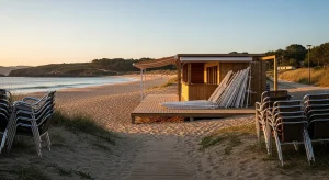 A Xunta pon en marcha a xestión da costa e prevé máis de 320 chiringuitos: o chiringuito de As Furnas, en Porto do Son, ultima a apertura para a Semana