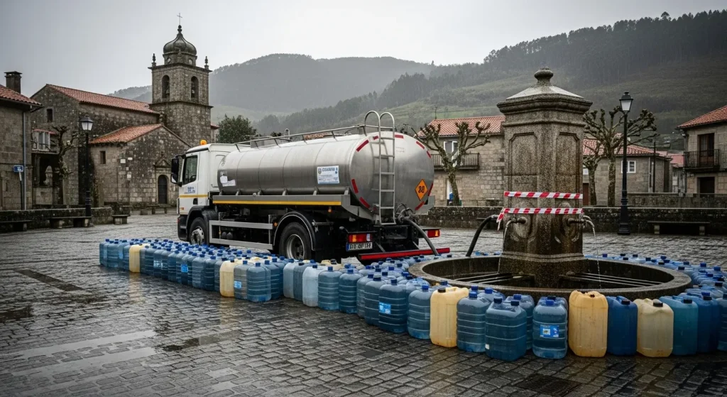 Cando a abundancia non chega: un concello moi chuvioso que xa raciona a auga