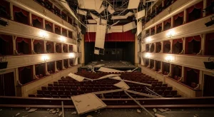 Desprendemento no Teatro Principal de Pontevedra deixa cinco feridos e suspende a programación do fin de semana