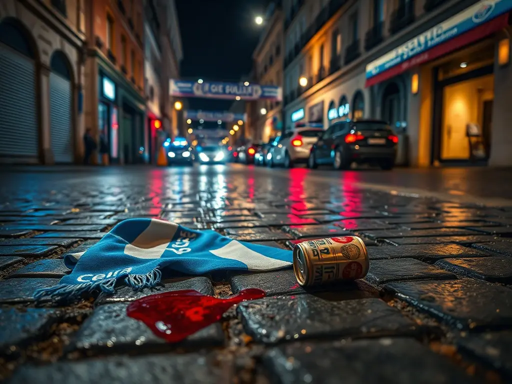 Apuñalado un ultra do Celta tras violentos enfrontamentos en Lión