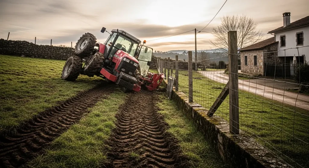 Un home de 73 anos falece tras volcar o seu tractor nunha finca de O Corgo