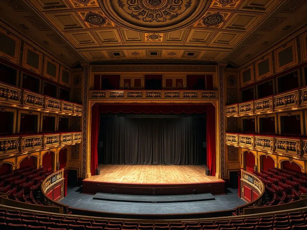 Cinco feridos e funcións suspendidas tras o desprendemento do falso teito no Teatro Principal de Pontevedra