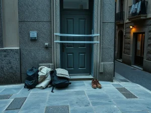 A parella okupa de Moaña di que durme no monte e teme a cadea se volven a entrar nunha casa