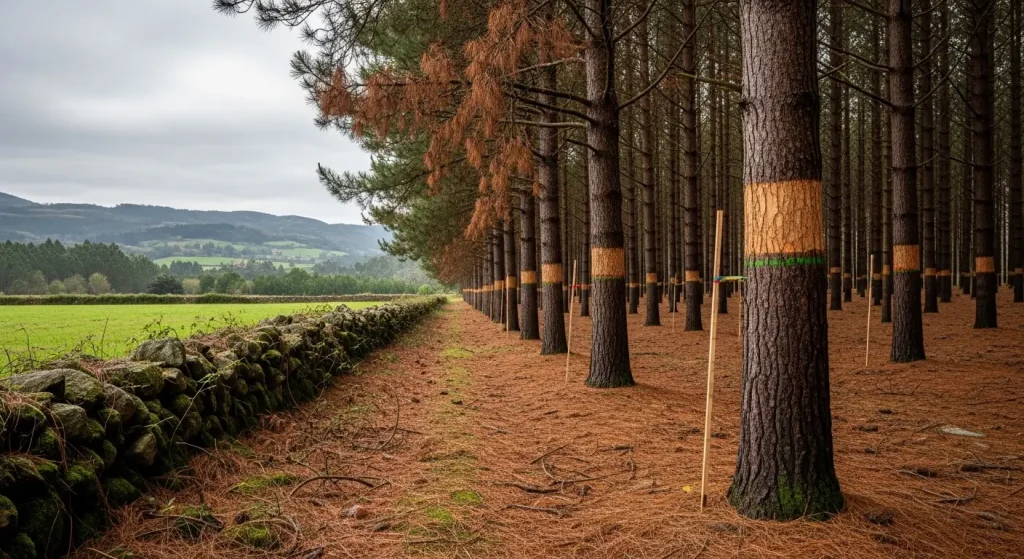 A Xunta anuncia a axilización de trámites para substituír piñeiros non viables pola «banda marrón»
