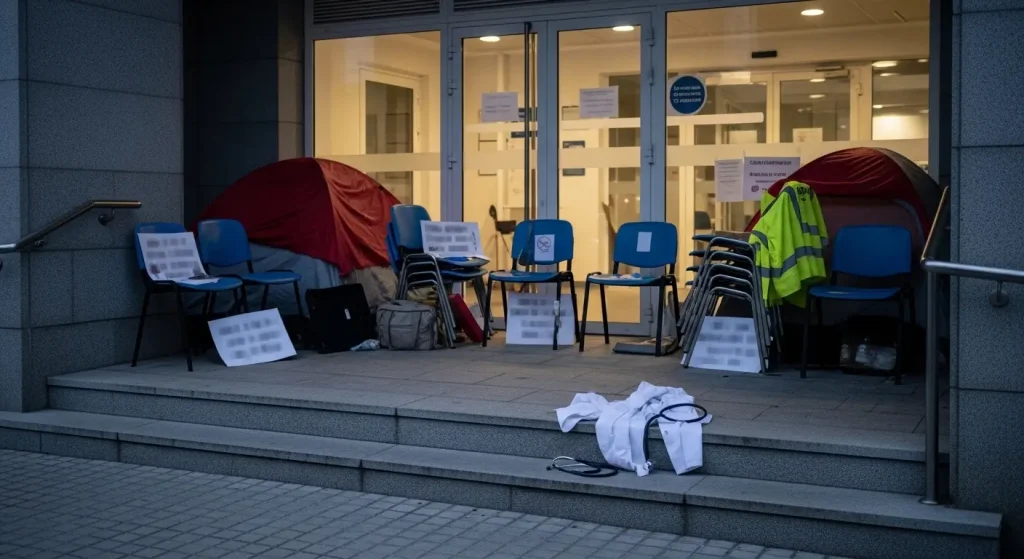 A folga dos médicos de Atención Primaria en Vigo entra na súa cuarta semana entre encerramentos e máis de 26.000 consultas suspensas